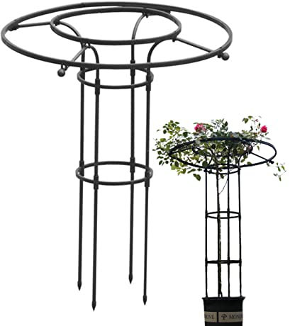 90cm Garten Rankhilfe Metall Ranksäule Für Kletterpflanzen Pflanzen Rankhilfe Blumen Rosen Kletterhilfe Wetterfest Garten Rankgitter Tomatenkäfig Pflanzenstütze Obelisk Für Pflanzen,Tomaten, Rosen
