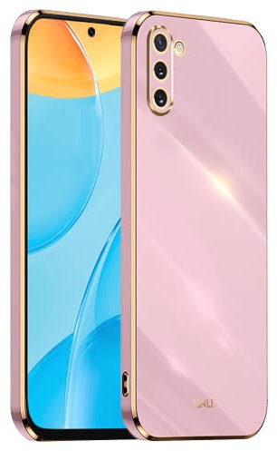 HONLEN Custodia per Samsung Galaxy Note10 (6.3 Inches), Cover Morbida in Silicone TPU, Design del Telaio Galvanico - Viola