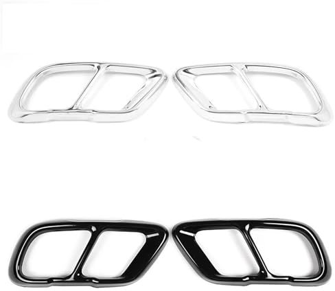 ANRAM Endrohrabdeckung Auspuffblende Für BMW X5 G05 X6 G06 X7 G07 2018 2019 2020 2021 2022,Schalldämpfer Auspuffrohrabdeckung Trim Car Styling Externes ZubehöR,B-Black