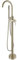 robinet baignoire ilot or brosse,Robinet De Baignoire Avec Douchette, Pivotant À 360° Bec, 2 Modes De Poignée, Autoportante Mitigeur Robinet Baignoire Ilot Pour Salle De Bain (or brosse-A)