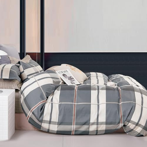 Biancocasa Bettwäsche-Set für Doppelbett, 250 x 200 + 40 cm, Perkal aus Baumwolle, Doubleface (62)