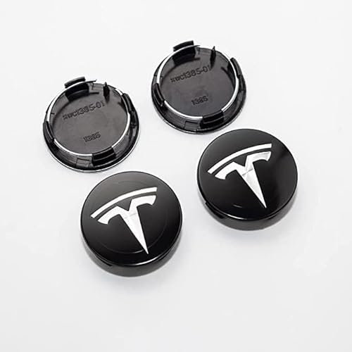 AFSNT 4 Stück Radnabenkappen für Tesla Model 3/S/X 60mm,Nabendeckel Radnabendeckel Felgendeckel Wheel Caps Radnabenabdeckung Nabenkappen,C