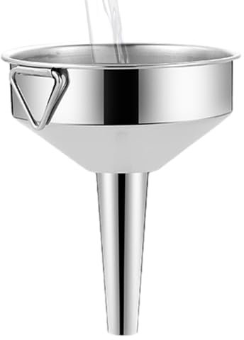 Stainless Steel Wine Decanting Funnel with Filter Cup, Strong Powder Strainer for Dry Ingredients, Kitchen Decanting With Filter, Perfect for Kitchen