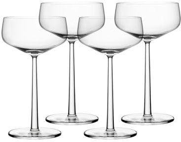 Iittala Essence Cocktailschale 4 Stück aus Glas hergestellt, Fassungsvermögen: 310 ml, Maße: 9,9 x 17,8 cm, 1052711