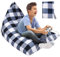 Byzesty Sitzsack-Stuhlbezug, Sitzsack Kinder Kuscheltier Aufbewahrung Stofftier Sitzsack Bezug Sitzsäcke für Kinder Sitzsack Kinderzimmer Kindercouch (Meerjungfrau-2)