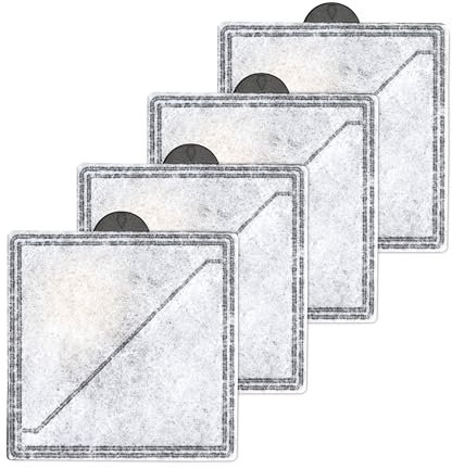 Filtres de fontaine pour animaux de compagnie Ion-X, lot de 4, double filtration pour une eau plus propre et plus douce, filtre de rechange pour fontaine à eau PetSafe Outlast sans pompe et Viva