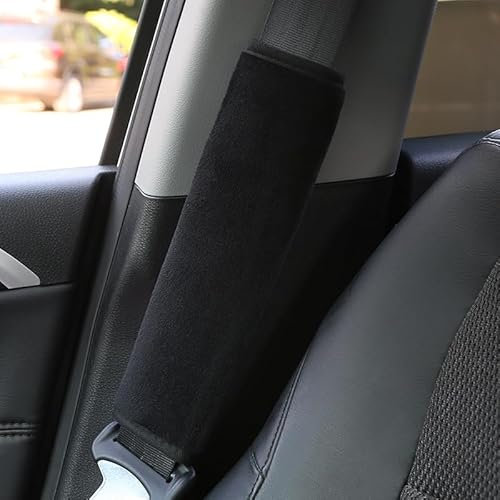 SYPPCH Auto Gurtpolster für Mercedes Benz E Class E Class Coupe E Class Cabriolet GLA, Weicher Bequemer Atmungsaktiv Abnehmbar, rutschfest,zur Verwendung in Autos Oder Taschen.,A-Black