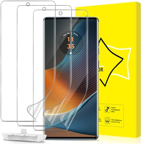 GiiYoon 3 PACK Screen Protector for Motorola Edge 50 Fusion Flexible TPU Film [Support Fingerprint Touch] [HD Full Coverage] [Easy Installation] [Scratch Resistant]
