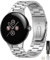 Miimall Metall Armband Kompatibel mit Google Pixel Watch 3 45mm Armband 2024, Edelstahl Doppelte Faltschließe Verstellbares Ersatzarmband für Pixel Watch 3 45mm 2024-Silber