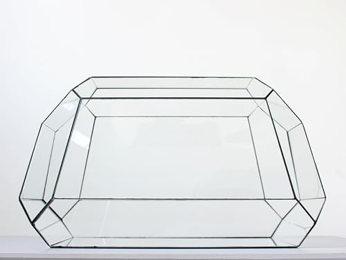 urbanjngl - Geometrisches Terrarium Nexus - Vivarium aus Glas - 41,5 x 21 x 23,5 cm - Ideal für Pflanzen und Dekoration - Modernes Design für Ihr Zuhause