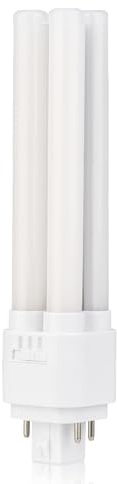 Bright Source LED PL-T Retrofit Compact Bulb, CFL Replacement, G24 4-pin Socket Base, 15W, 1800lm, IP44, 3CCT Adjustable Light Colour 3000K 4000K 6000K, for Direct Mains Installation Only