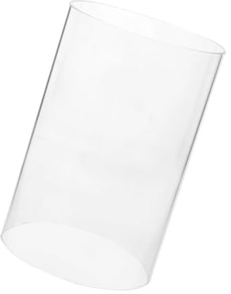 JUMPLAWN Glas-kerzenhülle Zur Winddichtheit Transparente Röhrenabdeckung Für Bodenlose Kerzenzylinder Glasschutz Für Tafelkerzen Klarer Kaminschirm Für Kerzenhalter
