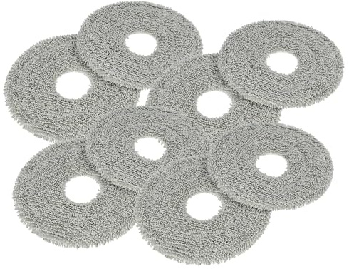 vhbw 8x Cleaning Cloth compatible with Dreame S10 Ultra, Plus, Pro Robotic Vacuum Cleaner - Mopping Cloth, Mop Pad - microfibre pad