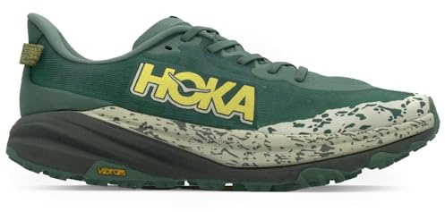 HOKA Mens Speedgoat 6 Textile Fern Asphalt Grey Trainers 7 UK