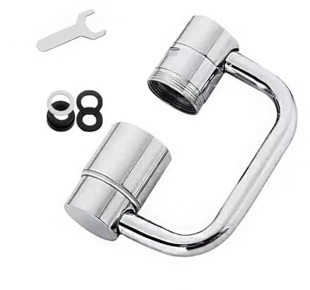 Rallonge de robinet pivotant à 1080 ° - Rallonge de robinet de cuisine et de salle de bain - Avec 2 modes de pulvérisation
