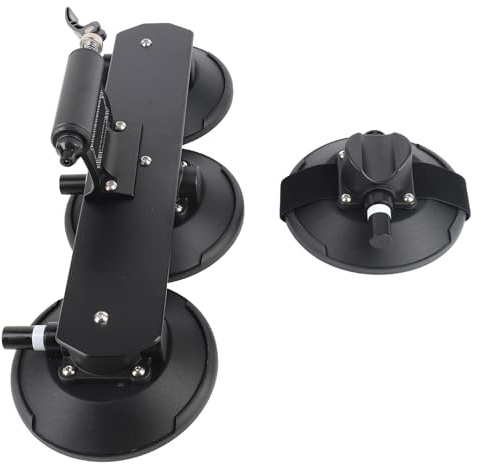 aqxreight Support de Toit à Ventouse pour Vélo pour Toit de Voiture, Support de Porte-Vélo en Alliage d'Aluminium à Dégagement Rapide pour 2 Vélos de Fixation de Voiture, Aide Le à Aspirer (pour 1