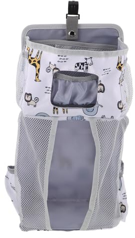 BESTonZON Diaper Storage Bag Hanging Bedside Caddy for Changing Table Organizer Fabric Diaper Holder for Crib Newborn Girl Essentials