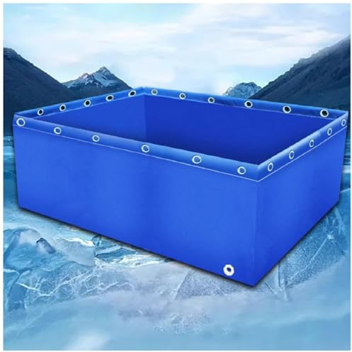 Großes PVC-Canvas-Aquarium-Auffangbecken für Salzwasserfische – temporärer Pool mit Ablassventil, einfache Montage, 300 x 200 x 100 cm, ideal für Fischtransport und Lagerung