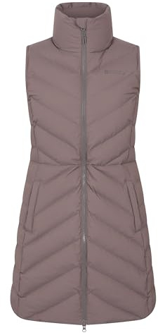 Mountain Warehouse Anmore Womens Padded Gilet - Water-Resistant Sleeveless Jacket with Padded Insulation - Spring Summer, Camping, Outdoors, Travelling & Hiking Taupe 18