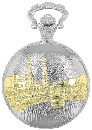 Excellanc Taschenuhr für Herren Analog, Taschen Uhr mit Kette Quarz für Männer, Vater, Opa Geschenk