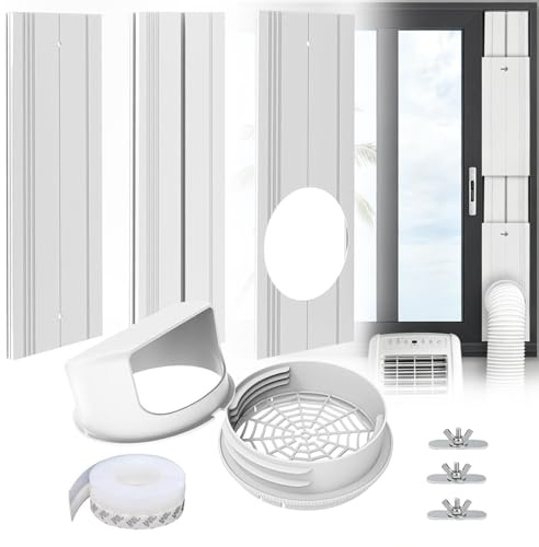 Klimaanlage Fensterabdichtung, 3 Stück Fensterabdichtung Platte für mobile klimageräte mit Universaladapter 13/15cm,Einstellbare Fenster Kit Platte für Abluftschlauch mit Durchmesser 13/15cm (5/5.9In)