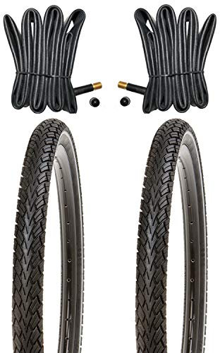 Kujo 2X 28 Zoll Fahrradreifen Set 700x45c Resul Pannenschutz und Reflexstreifen inkl. Schlauch AV