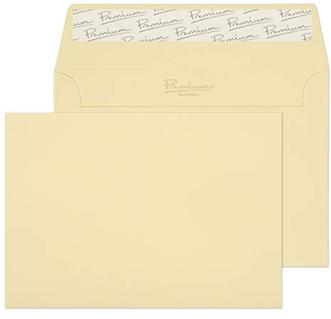 Blake Business - Vellum Laid Envelopes C6 (114 x 162mm) - Pack of 500 - Premium 120GSM - FSC Certified - Yellow Cream Envelopes - Business/Office Supplies - Laser & Printer Compatible (95880)