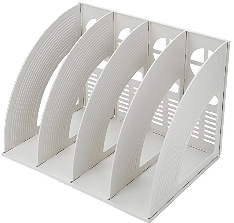 LONTG Porte-revues A4 Pliable Porte-Revue Bureau avec 4 Compartiments Organisateur de Bureau Classeurs à Revues Boîte de Rangement Porte Magazines Organisateur Documents pour Maison Scolaire