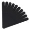 Vivezen - Lot de 10 limes à ongles droites premium - Grain 80/80 - Noir