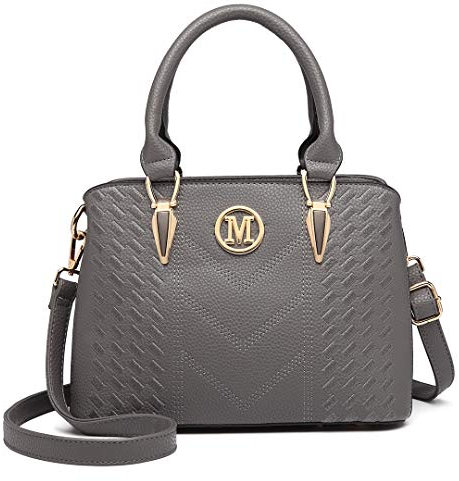 Miss Lulu Handtasche Damen Henkeltasche Handtasche Damen Mittelgroß, Lychee Muster Tasche, Elegante Schultertasche