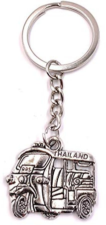 Onwomania - Thailand Mofa Taxi Schlüsselanhänger - Metall Glücksbringer ideal als Geschenk z.B. für den besten Freund, die beste Freundin, Mama - Für Männer, Frauen & Kinder