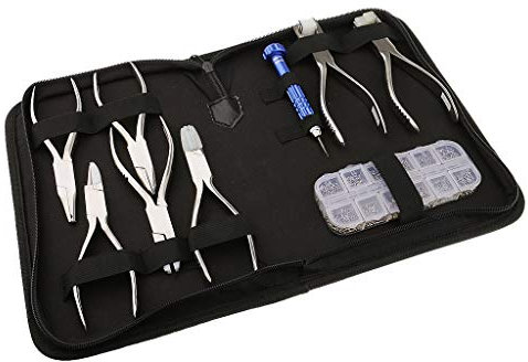Tubayia Professionell Optiker Brillen Reparatur Werkzeug Set mit Schraubendreher Schrauben Zangen