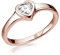 Materia Herz Ring Silber 925 Damen Verlobungsring weiß SR-162-56