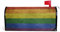 Linomo Magnetbriefkastenabdeckung, Vintage-Regenbogen-Flagge, LGBT, Briefkasten-Abdeckung, für Zuhause, Garten, Hof, Außendekoration, für Übergröße 63,5 x 53,3 cm