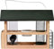 dobar 11518FSC große Futtersäule 7-in-1 - Vogelfutterstation Holz - Vogelfutterspender zum Hängen - Multifunktions-Vogelhaus - Vogelfutterhaus - Futterplatz für Wildvögel - 39 x 19 x 29 cm - Grün