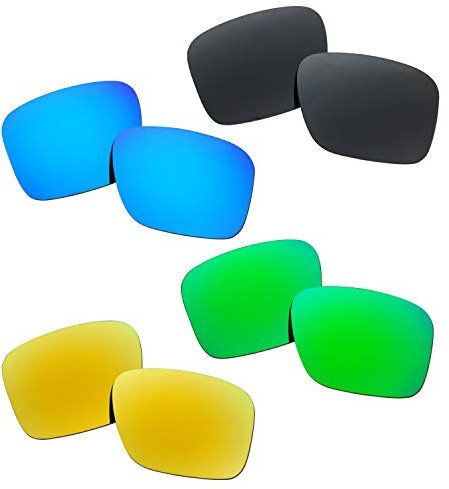 SOODASE Pour Oakley Holbrook XL Des lunettes de soleil Bleu/Noir/Doré/Vert Verres de remplacement polarisés