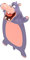 Cartoon Lesezeichen, 3D Stereo Wacky Animal Lesezeichen, PVC Ouch Ocean Serie, lustige niedliche kreative Geschenke für Kinder, Erwachsene Nilpferd