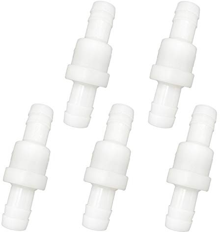 Metaland Einweg-Rückschlagventil, 1,27 cm Schlauchstutzen, Ozonwiderstand, Kunststoffventil für Wasser, Heizung, Öl, Luft, Gas (5 Stück)