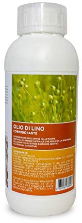 Olio di Lino bioA.L.T Puro Insetticida Naturale Anti Parassiti per Piante Aumenta La Difese delle Piante Contro Cocciniglia Afidi Acari Insetti Vari per Fiori Aromatiche Orto Giardino 1 Litro
