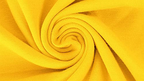1 Meter Jersey Baumwolljersey YARA Uni Farben, 220g/m², Öko-Tex Standard 100, Stoffe, 330g/lfm (Sonne-7011)