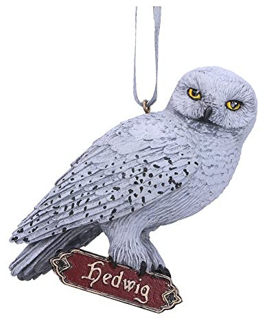 Nemesis Now Harry Potter Hedwig Hanging Ornament, White, 9cm