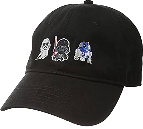 Star Wars Dad Hat, Darth Vader, R2-D2 and Stormtrooper Cotton Adult Baseball Cap with Curved Brim