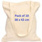 Cotton Bags for Grocery, Plain Bags to Decorate, eco-friendly Canvas Tote Bags made with Premium Quality 100% Cotton Fabric Are Reusable Blank Tote Bags of Size 38x42cm in Bulk (Pack 10-Natural)