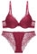 Sencylife Sexy BHS für Frauen Spitze Push Up Gepolstert Bügel Lift Up Unterstützung Alltag BH Set, Weinrot, 70A