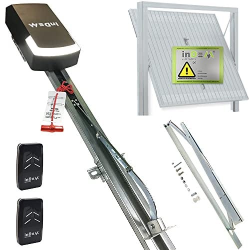 INDEM Motore per Porte basculanti a contrappesi TIRO 60 10mq / Binario - Arco - Cinghia - 2 telecomandi