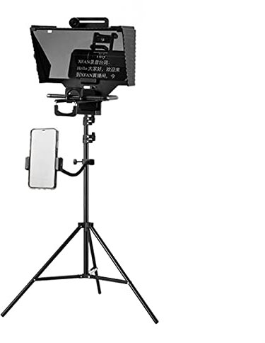 Generic Tragbare Teleprompter verwendet für Video Live Streaming Smartphone Tablet DSLR Kamera Teleprompter Kit Professionelles Tool zum Auffordern der Blogger-Zeilen mit Fernbedienung (Color : N)