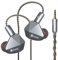 Hmusic IEM-Kopfhörer, kabelgebundene HiFi-Kopfhörer, Hi-Res Dual Magnetic Dynamic Drivers In-Ear Ohrstöpsel, geräuschisolierende Stereo-Ohrhörer mit 0,78mm 2Pin abnehmbarem Kabel (ohne Mikrofon)