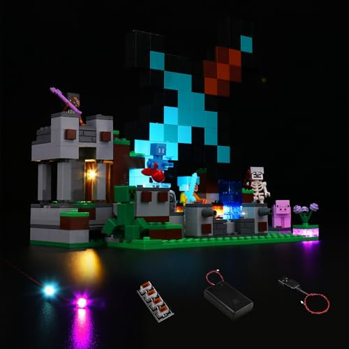 LocoLee Led Light Kit for Lego Minecraft The Sword Outpost 21244, Led Lighting Set for Minecraft Lego 21244 The Sword Outpost - Not Include Models, Just Light Set