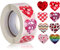 500 Stück Aufklebe Bunte Sticker selbstklebende Stickers Liebe Belohnungssticker Herz Aufkleber für Kinder Ideal für Hochzeit, Geschenke, DIY, Valentinstag, Scrapbooking, Dekoration