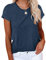 Cicy Bell T-Shirt Für Damen Sommer Kurzarm Oberteile Rundhals Casual Basic Shirts Tops Marine M